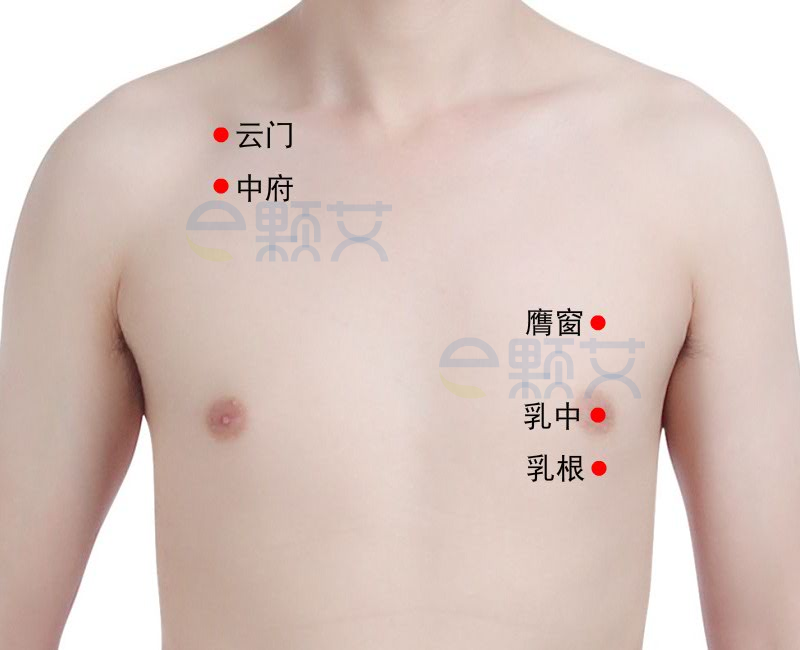 中府穴位图 艾灸取穴方法 主治病症 应用经验